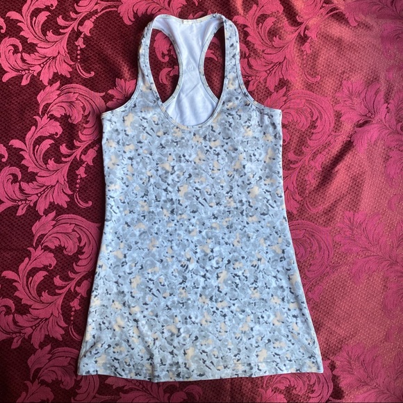 Lululemon Cool Racerback Silver Fleur Tank - Picture 2 of 5